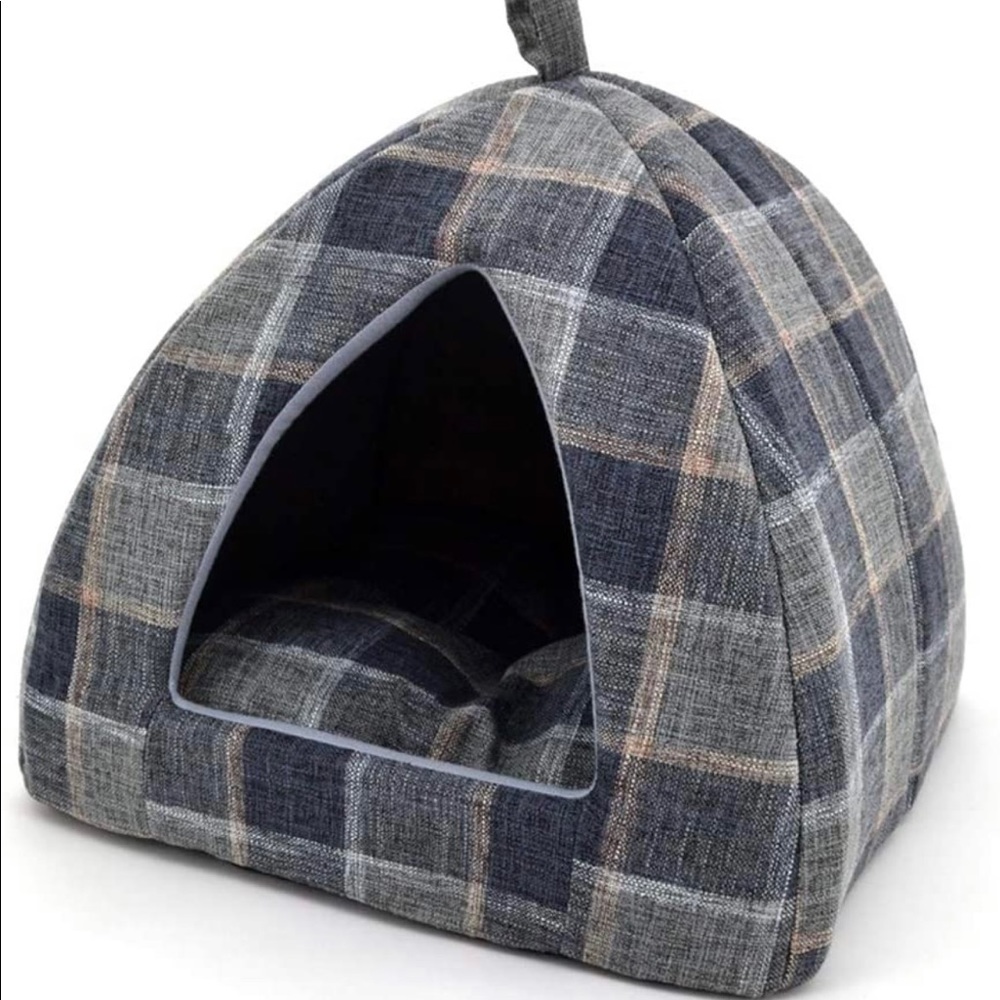 Pet Tent-Soft Bed for Dog & Cat by Best Pet Supplies -Plaid Linen